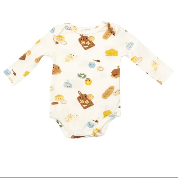 NWT Angel Dear Baby Long Sleeve Bodysuit Charcuterie Print  | 18-24 mths - Picture 1 of 7